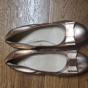 Cole Haan Rose Gold Tali Bow Flats